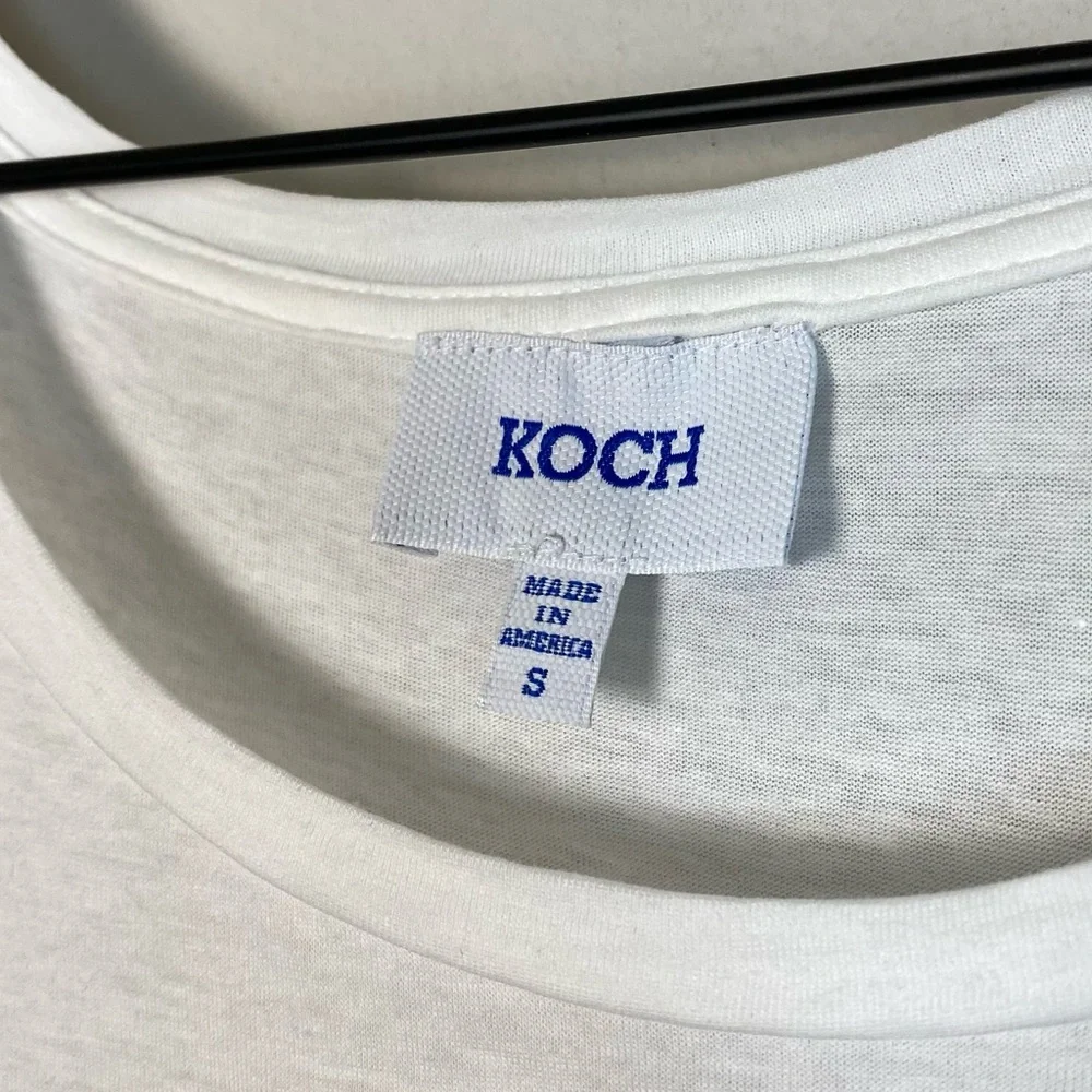Koch Stars & Ice Cream Sequin White Cotton Tank